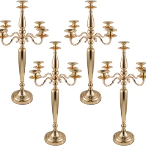 4Pcs 5 Arm Candelabra Candle Holder