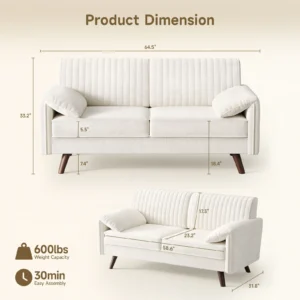 Chenille Loveseat